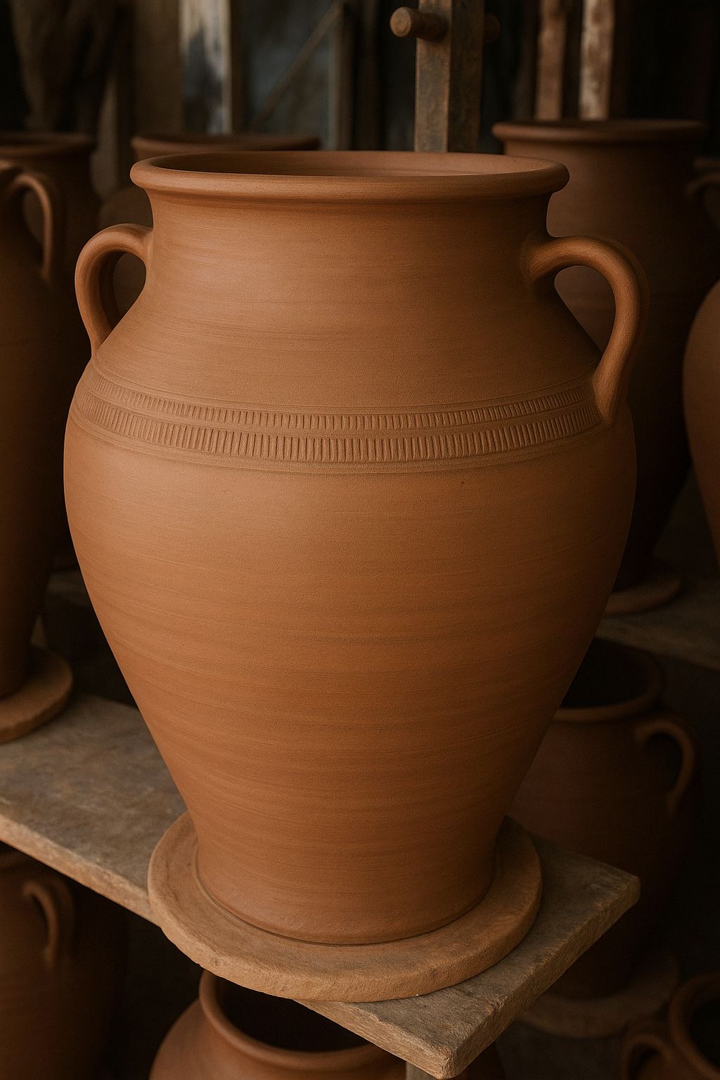 Çift Kulplu Toprak Küp